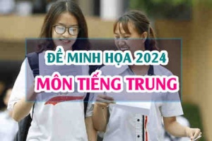 Đề minh hoạ Tiếng Trung 2024 thi tốt nghiệp THPT